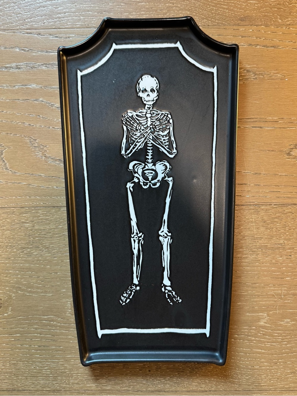 Black Skeleton Halloween Serving Platter